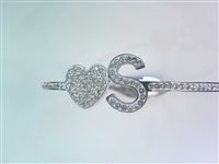 Armband Dame ALFABETO in Stahl -S- CUORE LE Sommer GIOIE